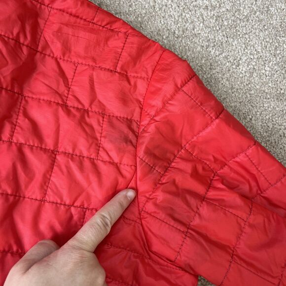 Patagonia Nano Puff Jacket Womens Small Red Primaloft Lightweight Logo FLAW - Picture 11 of 12